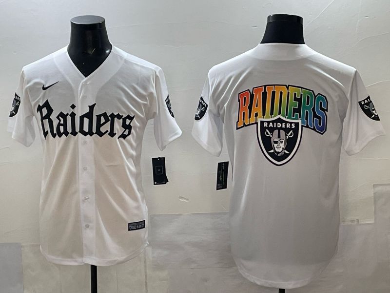 Men 2025 Oakland Raiders Blank white 6th generation Joint Name Nike Limited NFL Jersey style 06->oakland raiders->NFL Jersey